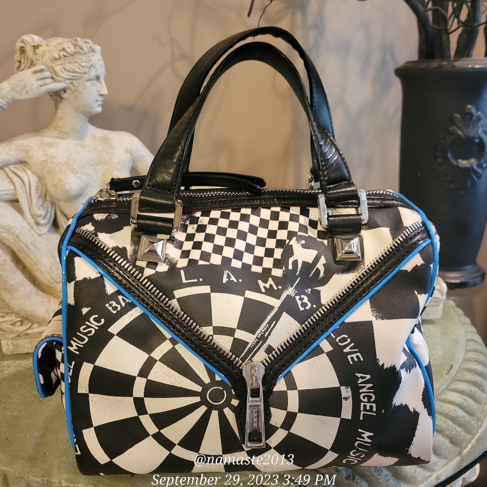 L.A.M.B. by Gwen Stefani Worthington Bristol Dartboard Bag Luxury Designer #515